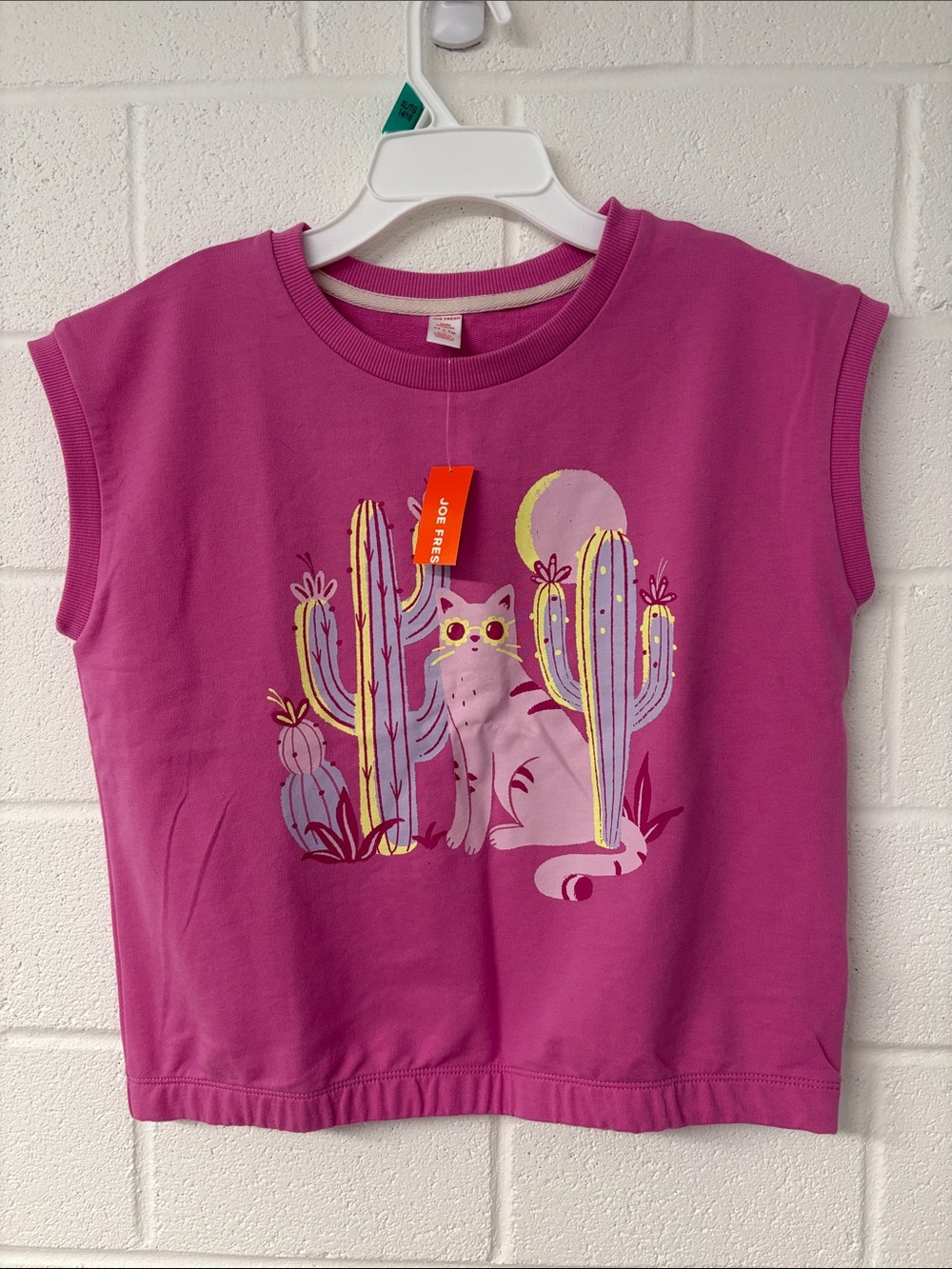 Kids' Pink Graphic Cat Tank Top NWT